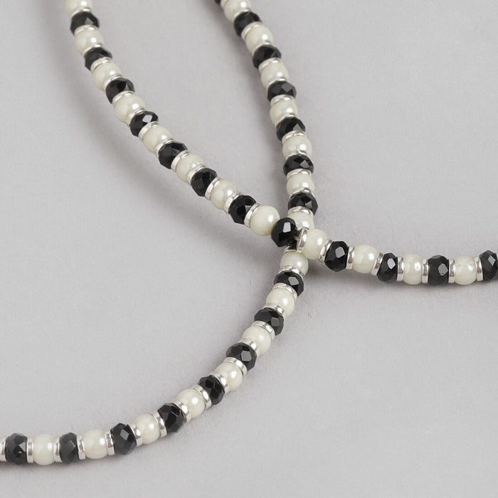 Enigmatic Serenity Rhodium Plated 925 Sterling Silver Anklet