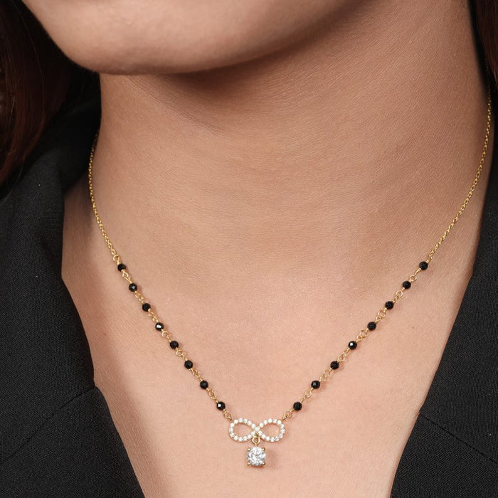 Eternal Bond 925 Sterling Silver Gold-Plated Mangalsutra