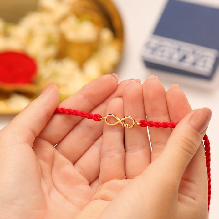 Eternal Bond Gold-Plated 925 Sterling Silver Rakhi