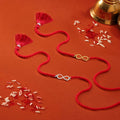 Eternal Bond Gold & Rhodium-Plated 925 Sterling Silver Bro Rakhi Combo