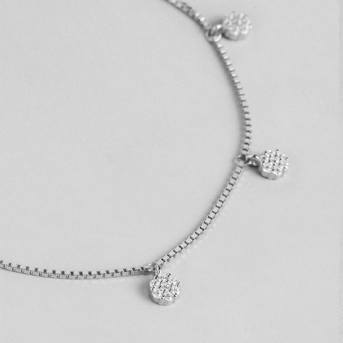 Eternal Circles 925 Sterling Silver Rhodium-Plated Circle Bracelet