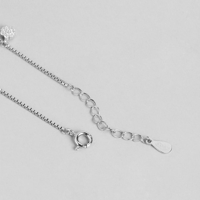 Eternal Circles 925 Sterling Silver Rhodium-Plated Circle Bracelet