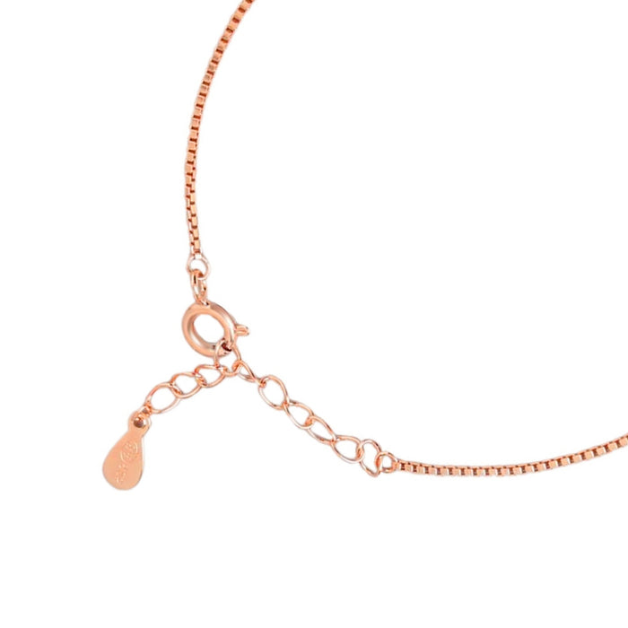 Eternal Circles CZ Rose Gold Plated 925 Silver Bracelet (Adjustable)