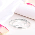 Eternal Elegance 925 Sterling Silver Rhodium-Plated Plain Bangle