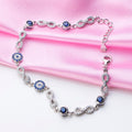 Eternal Elegance Cubic Sparkle Zirconia Rhodium-Plated Infinity Bracelet