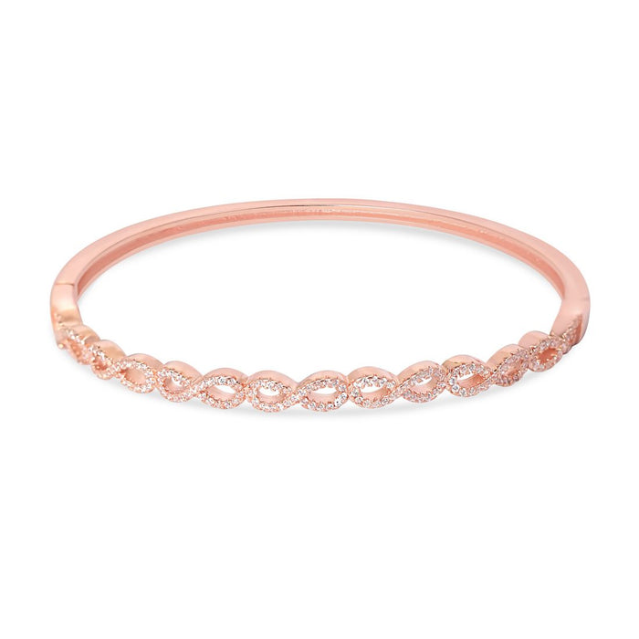 Eternal Elegance Rhodium Plated 925 Sterling Silver Infinity Bracelet