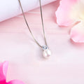 Eternal Elegance Rhodium-Plated 925 Sterling Silver Pendant with Chain