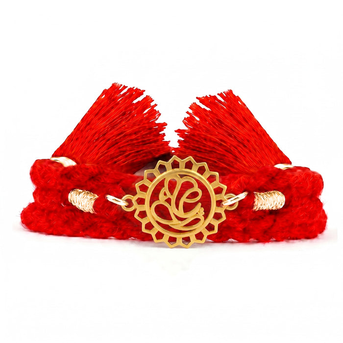 Eternal Ganesha Gold Plated Silver Rakhi (Zavya Signature)
