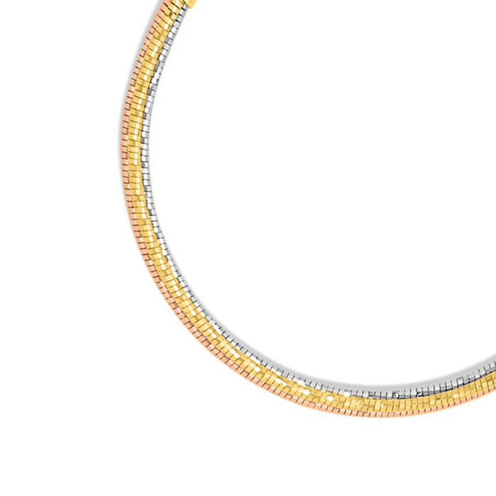 Eternal Harmony Triple Tone Layered Chain 925 Silver Bracelet