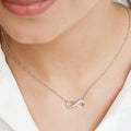 925 Sterling Silver Infinity Rhodium Plated 925 Sterling Silver Necklace for Women – Zavya