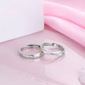 Eternal Infinity Rhodium-Plated 925 Sterling Silver Couple Ring (Adjustable)