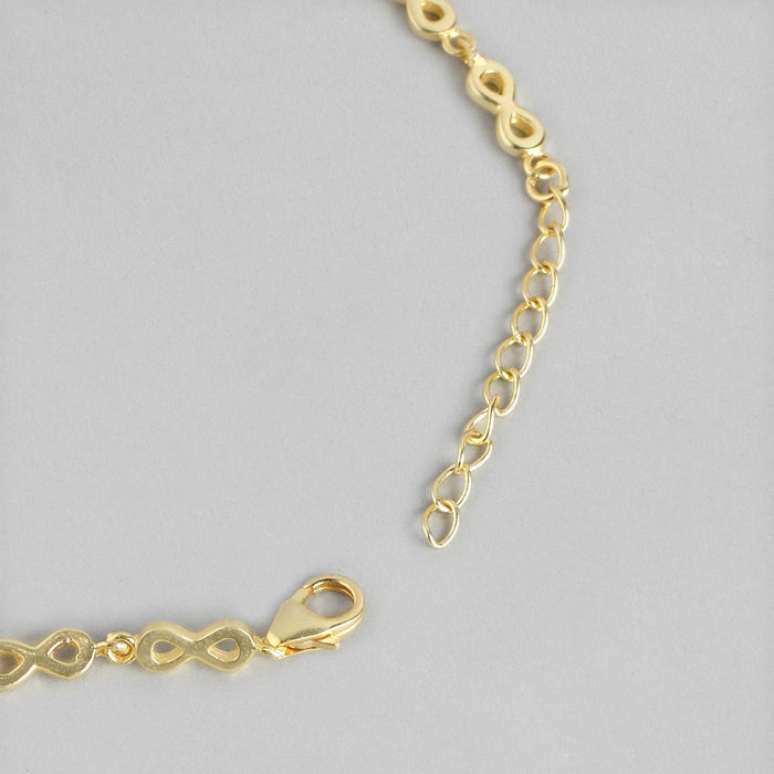 Eternal Infinity Sparkle Gold Plated 925 Silver Bracelet