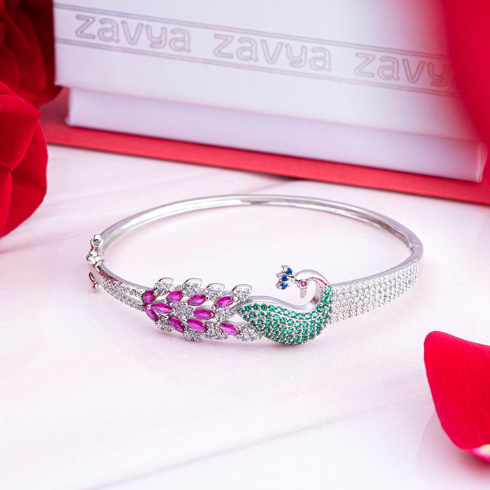 Eternal Love- Peacock CZ 925 Sterling Silver Bracelet