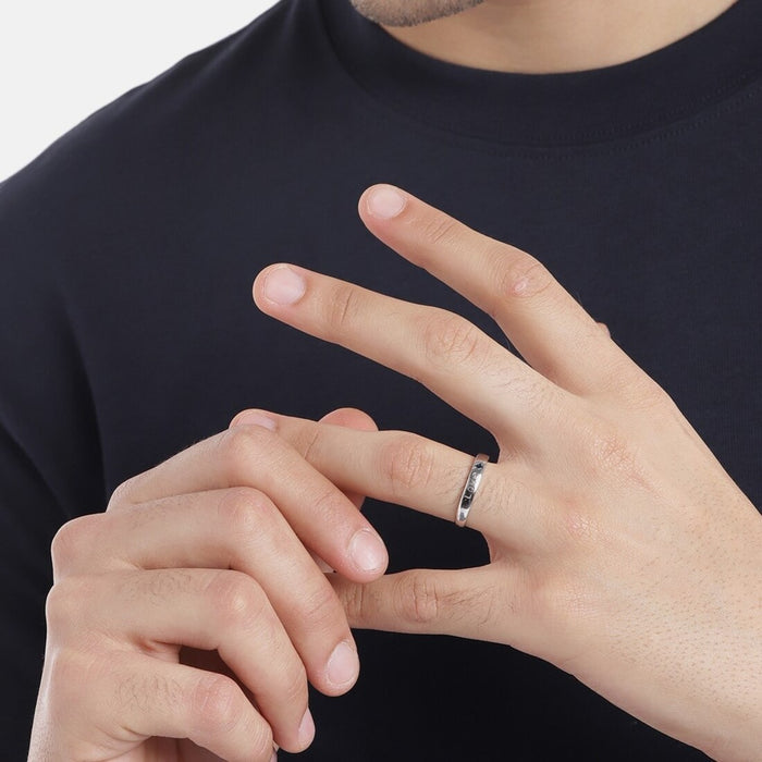 Eternal Love 925 Sterling Silver Love Pattern Ring for Him (Adjustable)
