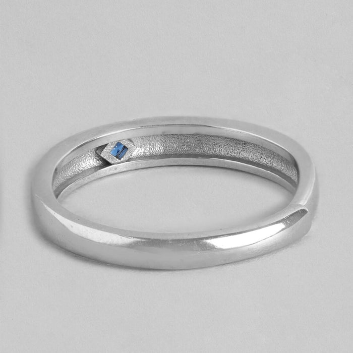 Eternal Love 925 Sterling Silver Love Pattern Ring for Him (Adjustable)