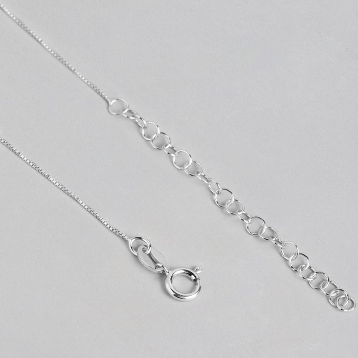 Eternal Love 925 Sterling Silver Rhodium Plated Heart Necklace