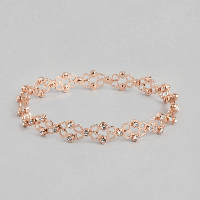 Eternal Love 925 Sterling Silver Rose Gold Plated Heart Bracelet