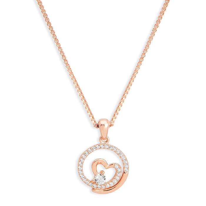 Eternal Love Rose Gold Plated 925 Sterling Silver Pendant