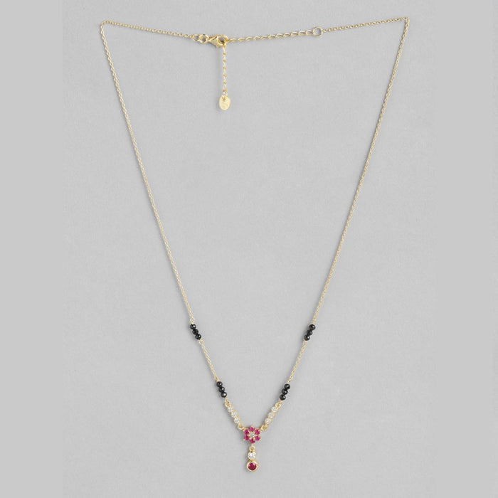 Eternal Petals Gold Plated CZ 925 Sterling Silver Flower Mangalsutra