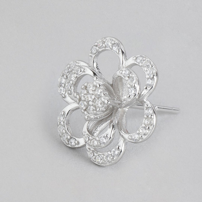 Eternal Petals Rhodium-Plated 925 Sterling Silver Earrings