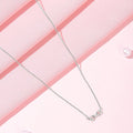 Eternal Radiance CZ Rhodium Plated 925 Silver Infinity Necklace