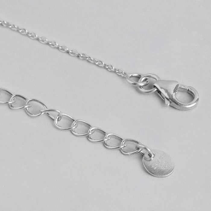 Eternal Radiance CZ Rhodium Plated 925 Silver Infinity Necklace