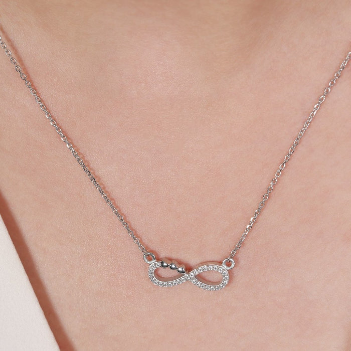 Eternal Radiance Rhodium-Plated 925 Sterling Silver Necklace