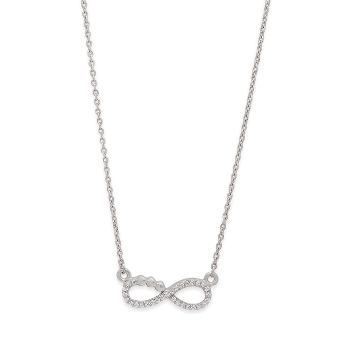 Eternal Radiance Rhodium-Plated 925 Sterling Silver Necklace