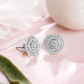 Eternal Rings Cubic Zirconia Circle 925 Sterling Silver Earrings