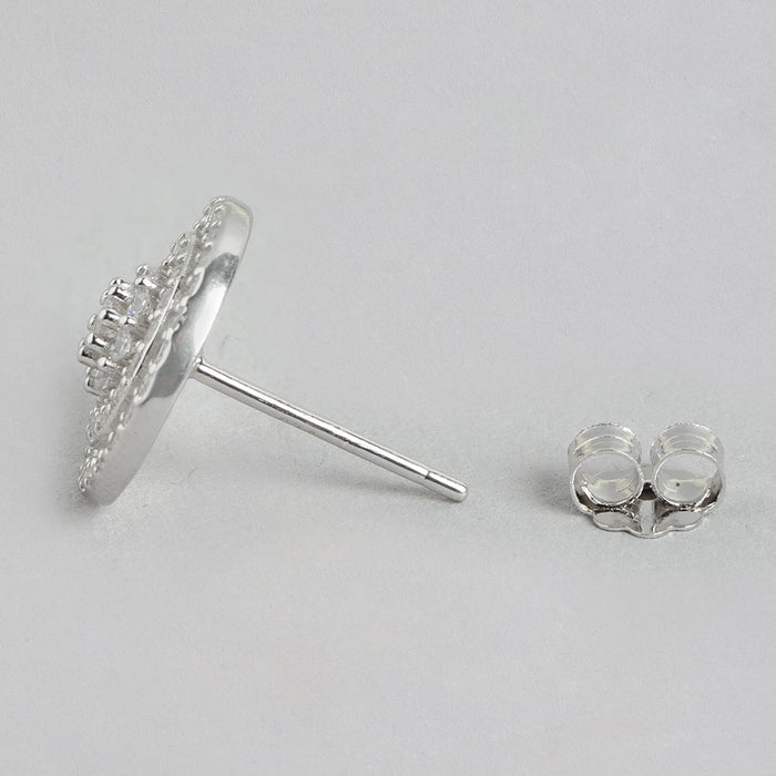 Eternal Rings Cubic Zirconia Circle 925 Sterling Silver Earrings