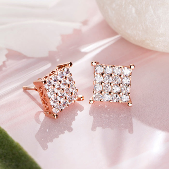 Eternal Shimmer Rose Gold Plated 925 Sterling Silver Earrings