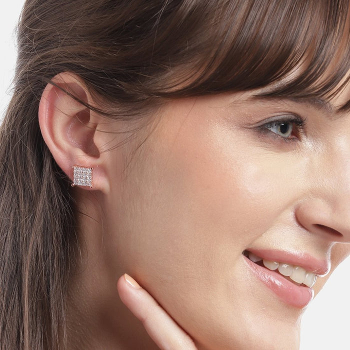 Eternal Shimmer Rose Gold Plated 925 Sterling Silver Earrings