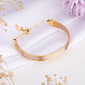 Eternal Sparkle Layered Triple-Tone Plated 925 Sterling Silver Bracelet