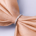Eternal Sparkle Rhodium Plated 925 Sterling Silver Ring for Her (Adjustable)