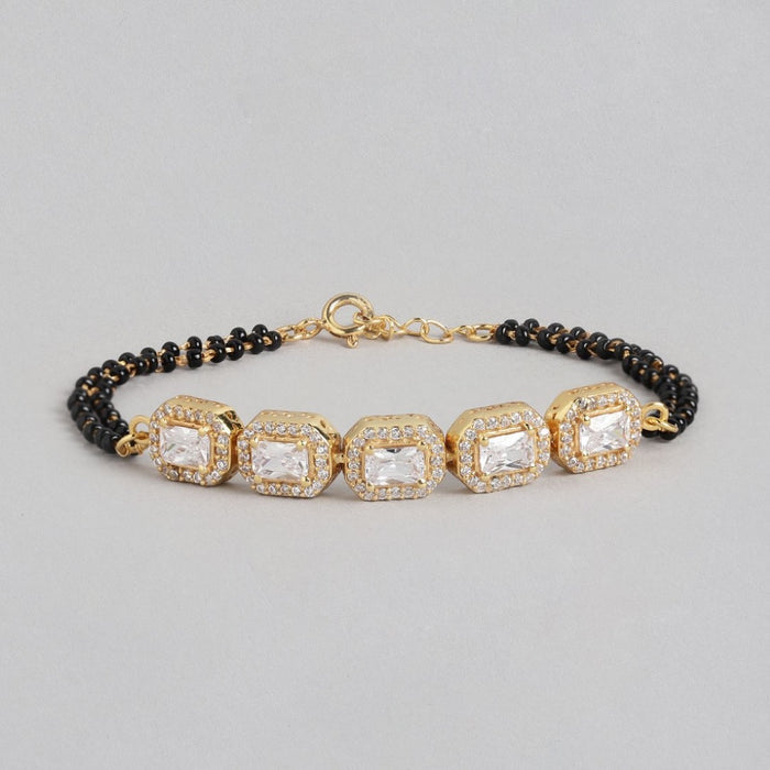 Eternal Union Gold-Plated 925 Sterling Silver CZ Mangalsutra Bracelet