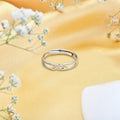 Eternal Weave Rhodium Plated 925 Silver Mens Ring (Adjustable)