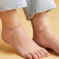 Eternity Duet Rose Gold Plated 925 Silver Infinity Chain Anklet