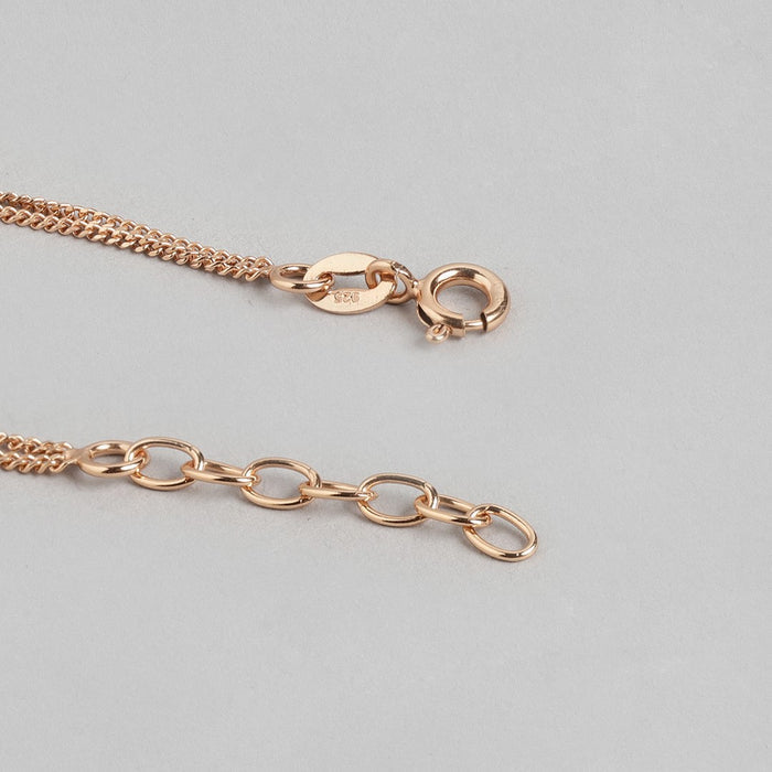 Eternity Duet Rose Gold Plated 925 Silver Infinity Chain Anklet