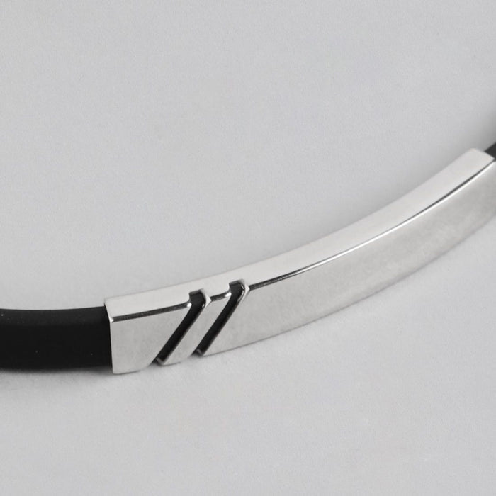 Ethereal Allure Rhodium-Plated 925 Sterling Silver Bracelet for Him