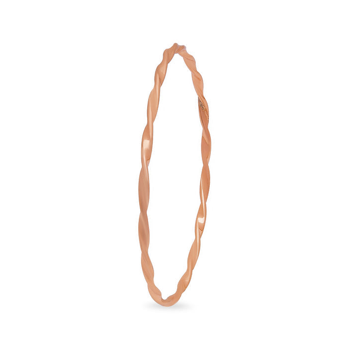 Ethereal Essence 925 Sterling Silver Rose Gold-Plated Abstract Bangle