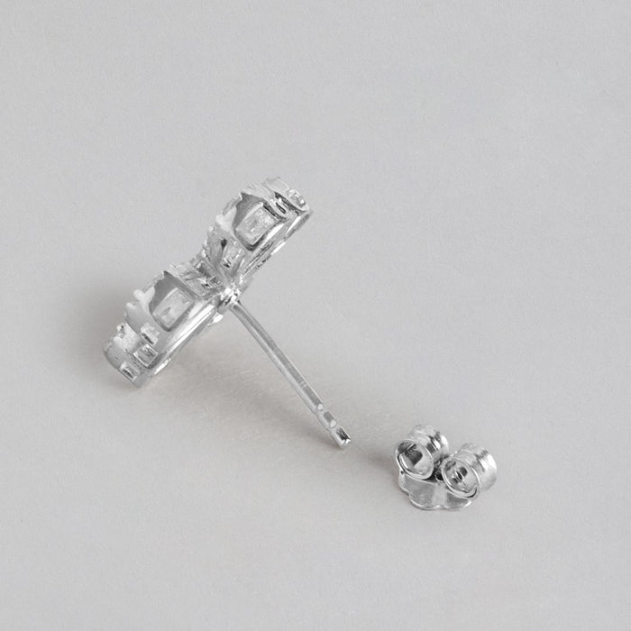 Ethereal Floral CZ Radiance Rhodium-Plated 925 Sterling Silver Jewelry Set
