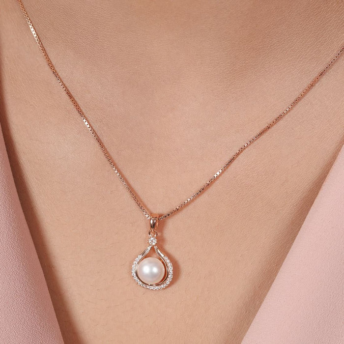 Ethereal Fusion: Rose Gold Plated 925 Sterling Silver Pendant