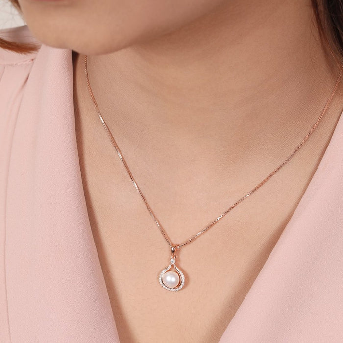 Ethereal Fusion: Rose Gold Plated 925 Sterling Silver Pendant