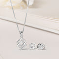 Ethereal Radiance 925 Sterling Silver Rhodium-Plated Jewelry Set