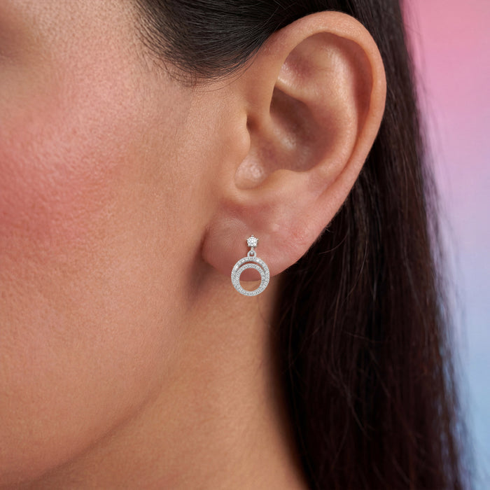 Ethereal Rhodium Plated 925 Silver Earring