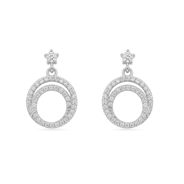 Ethereal Rhodium Plated 925 Silver Earring