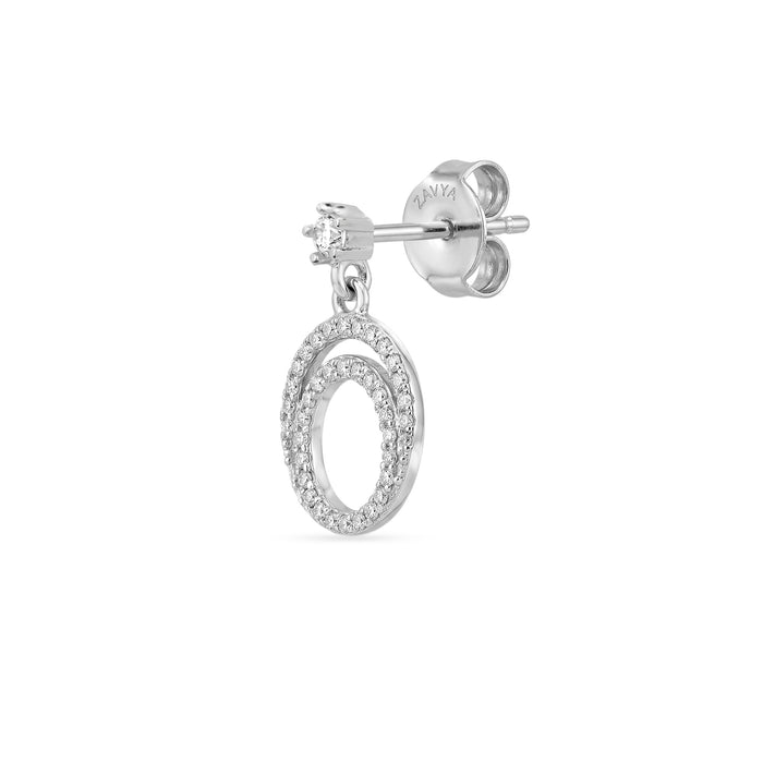 Ethereal Rhodium Plated 925 Silver Earring