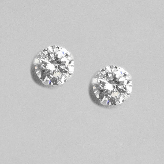 Evergreen White and Moment Hoop 925 Sterling Silver Earring Combo