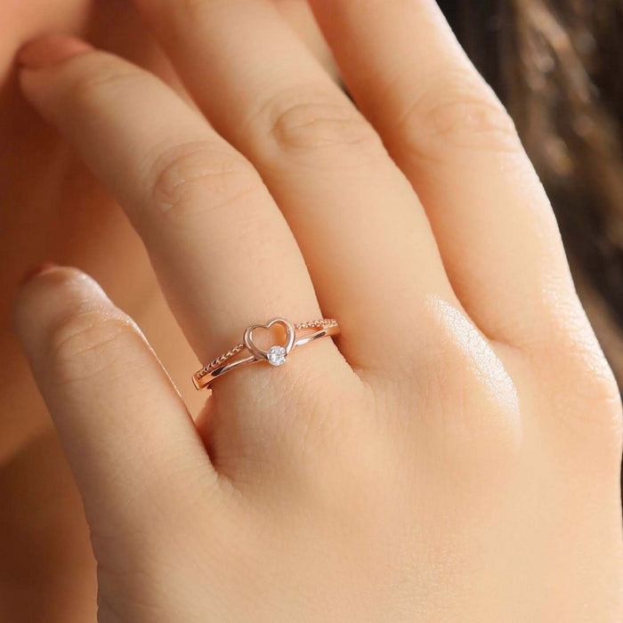 Everlasting Love - Beloved 925 Silver Ring (Adjustable size) Rose Gold Gift Hamper