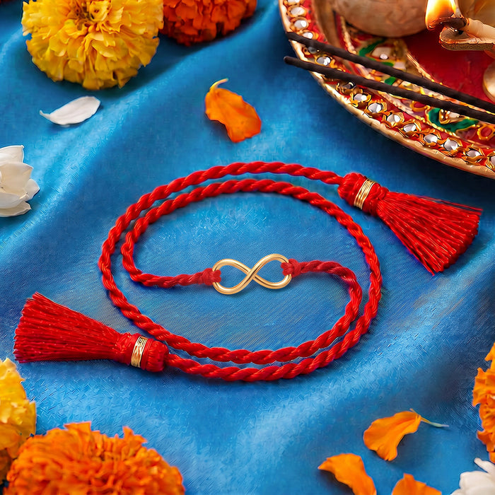 Everlasting Love Gold-Plated 925 Sterling Silver Rakhi